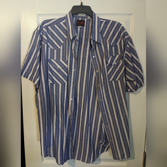 plains western wear Shirts Vintage Plains Western Wear Pearl Snap